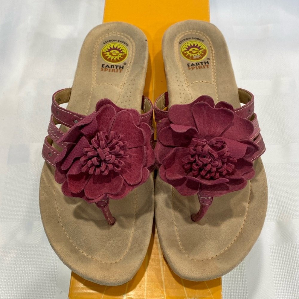 Earth Spirit Flip-Flops, Pink, 7.5M